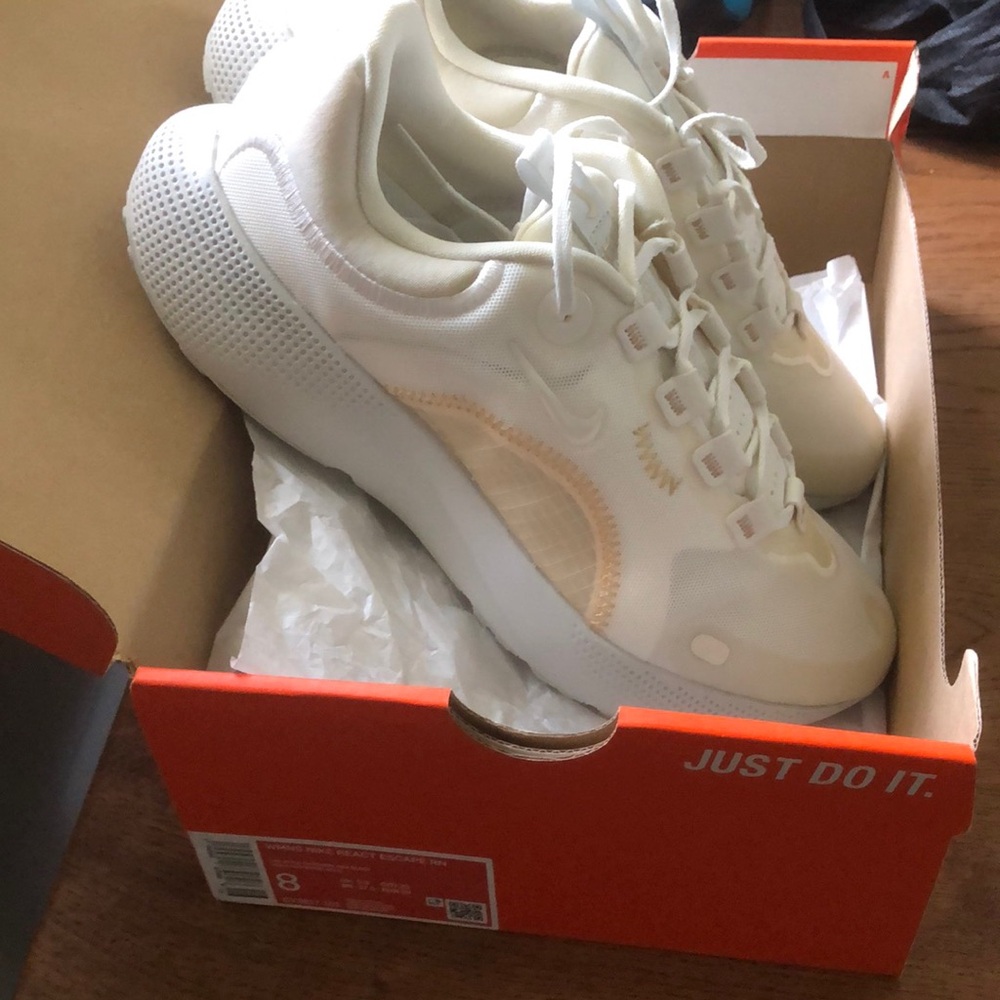 Nike Cream and White Running Shoes
